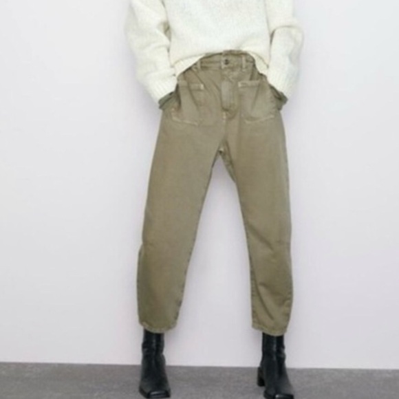Zara Denim - ZARA Paperbag Front Pocket Jeans
